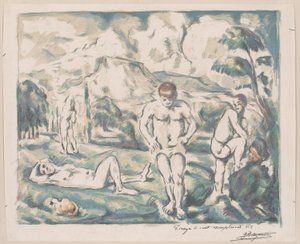 Koupající se od Paul Cézanne
