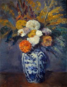 Kytice z jiřin. Obraz Paula Cezanna (1839-1906) od Paul Cézanne