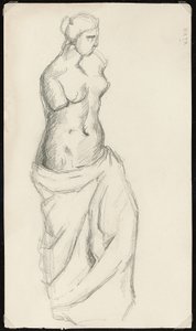Z antiky: Venuše de Milo, kolem 1872-73 od Paul Cézanne