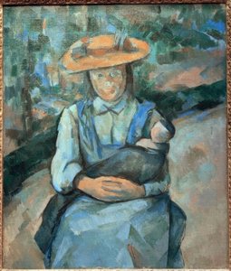 Dívka s panenkou od Paul Cézanne