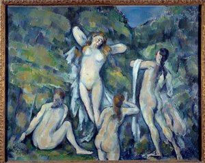 Obraz Four Lathers od Paula Cezanna (1839-1906) 1888 Kodaň, Carlberg Glyptotek od Paul Cézanne