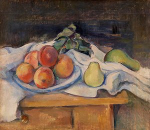 Ovoce na stole od Paul Cézanne