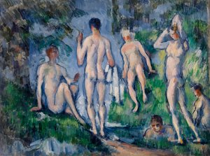 Skupina koupajících se od Paul Cézanne