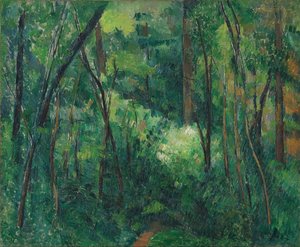 Interiér lesa, cca 1885 od Paul Cézanne