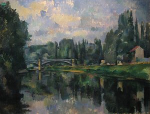 Most přes Marnu v Créteil od Paul Cézanne