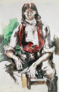 Chlapec v červené vestě od Paul Cézanne
