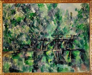Most přes rybník od Paul Cézanne