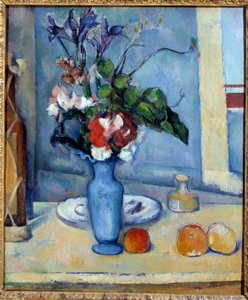 Le vase bleu Obraz Paula Cezanna (1839-1906) 1885 Rozm. 0,61x0,5 m Paříž, musee d