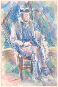 Muž ve slaměném klobouku od Paul Cézanne