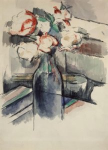 Růže v láhvi od Paul Cézanne