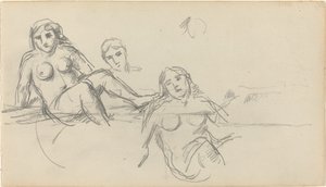 Sedící koupající [verso], 18821885. od Paul Cézanne