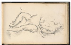 Studie alegorické postavy génia zdraví z Rubensova „Narození Ludvíka XIII. ve Fontainbleau“ od Paul Cézanne