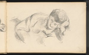 Umělcův syn opírající se o loket, c. 1887. od Paul Cézanne