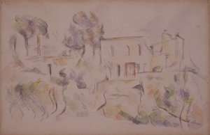 The Coach House (Kůlna v Château Noir) od Paul Cézanne