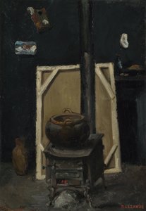 Kamna v ateliéru, cca 1865 od Paul Cézanne