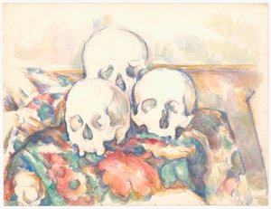 Tři lebky od Paul Cézanne