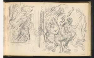 Dvě studie pro „Soud z Paříže“ nebo „Zamilovaný ovčák“ od Paul Cézanne