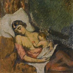 Žena kojící své dítě, cca 1872 od Paul Cézanne