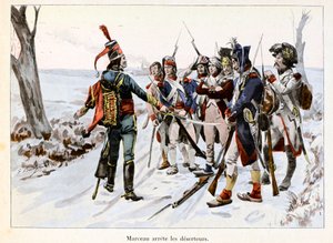 Marceau arrete des deserteurs: Francois-Severin Desgraviers Marceau (1769-1796) zadržuje vojáky republikánské armády ve Vendee (85) - Ilustrace Emile Boutigny (1853-1929) V „Hoche-Marceau-Desaix“ od Theodora Cahu ( 1854-1928) - soukromý plk od Paul Émile Boutigny