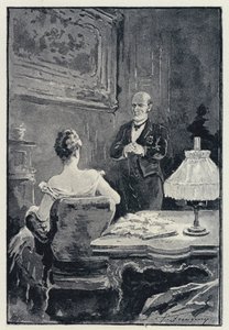 Ilustrace pro Anna Karenina: Hádka mezi Annou a jejím manželem (litho)