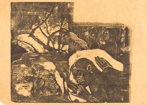 Maorská žena v lese, Manao Tupapau, pronásleduje ji duch, 18941895. od Paul Gauguin