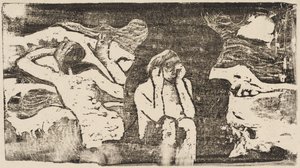 U Black Rocks Aux roches noires, v roce 1895 nebo později. od Paul Gauguin