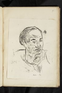 Před a po - Hlava markézské ženy od Paul Gauguin