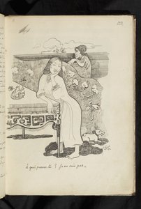 Před a po - kresba "Na co myslíš? Nevím" od Paul Gauguin