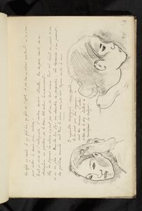 Avant et après - text a dvě kresby dívčí hlavy od Paul Gauguin