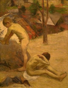 Bretonští chlapci koupání od Paul Gauguin