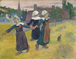 Breton Girls Dancing, Pont-Aven od Paul Gauguin