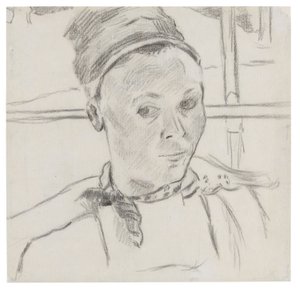 Busta mladé Bretonky (možná Marie Lagadu) od Paul Gauguin