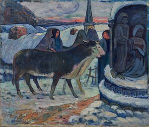 Vánoční noc - Požehnání volů od Paul Gauguin
