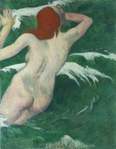 In the Waves, aneb Ondine In the Waves or Undine, 1889. od Paul Gauguin