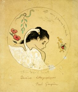 Design for a Tale - Leda and the Swan, 1889 od Paul Gauguin
