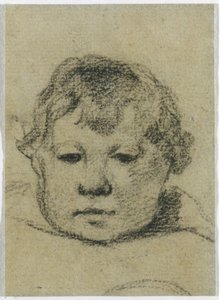Emil Gauguin jako dítě, asi 1875-76 (černá pastelka) od Paul Gauguin