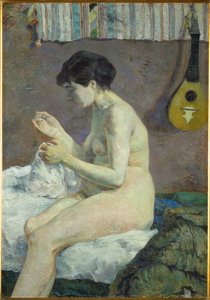 Studie aktu (olej na plátně) od Paul Gauguin