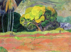 Fatata te Moua (Na úpatí hory) od Paul Gauguin