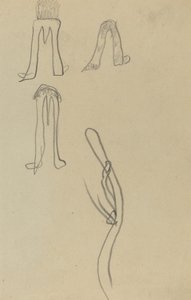 Čtyři fantastické formy [recto] od Paul Gauguin