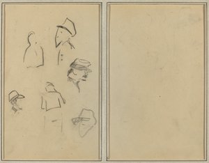 Čtyři hlavy a dvě figury [verso] od Paul Gauguin
