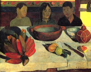 Francouzština:  Francouzsky: Le repas (Les bananes) The Meal (The Bananas) od Paul Gauguin