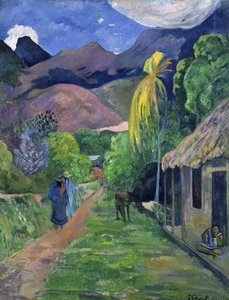Francouzsky: Rue de Tahiti Street in Tahiti od Paul Gauguin