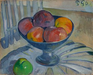 Ovocný talíř na zahradní židli, c.1890 od Paul Gauguin
