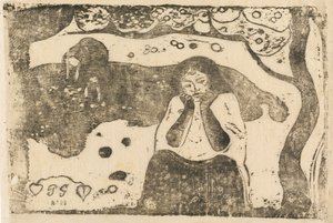 Human Sorrow Miseres humaines, v roce 1895 nebo později. od Paul Gauguin