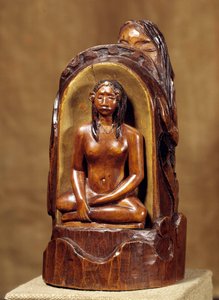 Idol a la pearl Dřevěná plastika, zlato a perla od Paula Gauguina (1848-1903). 1892-1893 Ne. 0,23x0,12x0,11 m Paříž, musee d