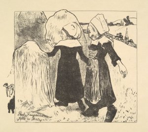 Joies de Bretagne (Radosti z Bretaně), ze série Volpini od Paul Gauguin