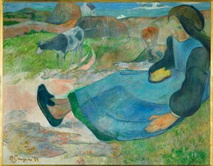 La Gardeuse de vaches, ou Jeune Bretonne (olej na plátně) od Paul Gauguin
