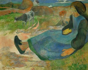 The Cow Keeper, nebo Young Breton od Paul Gauguin