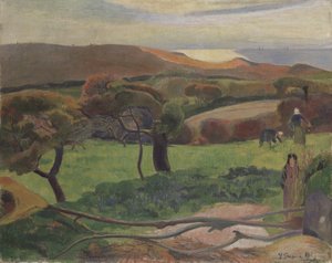 Krajina z Bretaně od Paul Gauguin