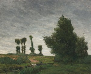 Krajina s topoly od Paul Gauguin